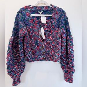 For Love And Lemons Colorful Knit Cardigan